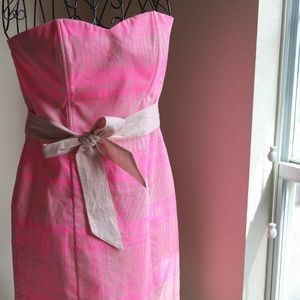 H&M Hot Pink Sweetheart neckline Strapless Dress